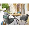 Image de Table De Jardin Ronde Alu/Acacia Oriengo 4 Places Graphite - HespÃ©ride
