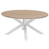 Image de Table De Jardin Oriengo Bois D'acacia Blanc Ã111,5 X H.75,5 Cm