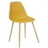 Image de Chaise De Table Assise Jaune Ocre Et Pieds En Fer FaÃ§on ChÃªne