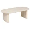 Image de Table basse en bois effet travertin ANAYA - Beige