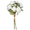 Image de Atmosphera Bouquet de Fleurs artificielles 14 Roses blanches H 40 cm