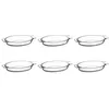 Image de FIVE Simply Smart - Lot de 6 Mini Plats en Verre Ovale 20cm Transparent