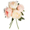 Image de BOUQUET 4 PIVOINES ARTIFICIEL ROSE 30CM