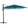 Image de Hesperide Parasol Déporté Et Inclinable Carré Bleu Canard Elea - 3 X 3 M - Hespéride