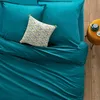 Image de Housse De Couette 1 Personne 140 X 200 Cm Coton Bleu Canard