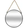 Image de atmosphera miroir a corde rond en métal - noir - ø 37 cm