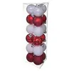Image de DÃ©co de sapin Lot de 18 Boules de NoÃ«l  D 3 cm - Blanc et Rouge
