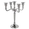 Image de Bougeoir Chandelier 5 tÃªtes en MÃ©tal Argent H 27 cm