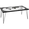 Image de Atmosphera Table Basse Design Métal Mappemonde - L. 110 X H. 52 Cm - Noir