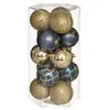 Image de DÃ©co de sapin Lot de 15 Boules de NoÃ«l D 5 cm - Or et Bleu