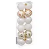 Image de DÃ©co de sapin Lot de 12 Boules de NoÃ«l D 4 cm - Or et Blanc