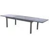 Image de Table Extensible Rectangulaire En Verre Piazza 8/12 Places Gris Anthracite - HespÃ©ride