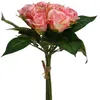 Image de BOUQUET 9 ROSES ARTIFICIELLES 24CM ROSE