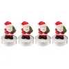 Image de Lot de 6 Bougies chauffe plat PÃ¨re NoÃ«l H 6 cm