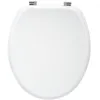 Image de Five - Abattant WC bois + zinc blanc L, 37 x P, 43 cm Blanc