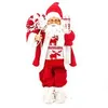 Image de PÃ¨re NoÃ«l traditionnel en velours rouge et fourrure blanche H 45 cm