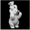 Image de figurine maman et bébé ours polaire blanc