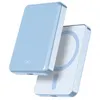Image de Force Power - Banque d'alimentation sans fil - magnetique, MagSafe, Qi, garantie à vie - lithium ion / lithium polymère - 5000 mAh - 15 watt - 3 A (USB-C) - sur le câble : USB-C - bleu métallisé