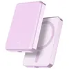Image de Force Power - Banque d'alimentation sans fil - magnetique, MagSafe, Qi, garantie à vie - lithium ion / lithium polymère - 5000 mAh - 15 watt - 3 A (USB-C) - sur le câble : USB-C - Rose métallisé