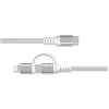 Image de Force Power Lite - Câble USB - 24 pin USB-C (M) pour Lightning, 24 pin USB-C (M) - 3 A - 1.2 m - solide, Prise en charge de Power Delivery, câble renforcé - blanc