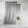 Image de Panneau a oeillets 140 x 280 cm effet lin tisse haltona Gris Douceur d'Intérieur