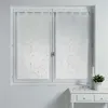 Image de Paire voilage petite fleur - 2 x 60 x 90 / blanc et blanc