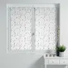 Image de Paire voilages 2 x petite fleur - 2 x 60 x 160 / blanc et gris