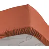 Image de Drap housse 2 personnes bonnet 30 cm 140 x 190 cm percale uni 78 fils percaline Terracotta Douceur d'Intérieur
