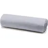 Image de Drap housse Percale Gris clair/Zinc 90x190cm Coton 78 fils - Bonnet de 25cm
