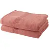 Image de Today Today Lot De 2 Serviettes De Bain 100% Coton - 50x100 Cm - Terracotta