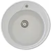 Image de STRADOUR Evier a encastrer RONDA en SMC BLANC UNI - 17 1 bac dim. O 49 cm vidage manuel