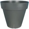 Image de Bac À Fleurs Rond Riviera Loft - Plastique - Diamètre 30 Cm - Gris