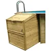 Image de Coffre de filtration pour piscine bois avec fond - h 118