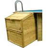 Image de Coffre de filtration pour piscine bois avec fond - h 143