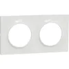 Image de Schneider Plaque de finition ODACE Styl 2 postes - Blanc