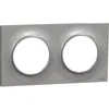 Image de Schneider Plaque de finition ODACE Styl 2 postes - Aluminium