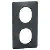 Image de Schneider Plaque de finition double verticale Schneider Electric Ovalis anthracite