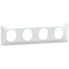 Image de Schneider Plaque de finition quadruple Schneider Electric Ovalis blanc