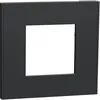 Image de Schneider Plaque de finition 1 poste Schneider Electric Unica Déco Essentielle NU600254 coloris anthracite l.88,6 x P.10,25 x H.85 mm