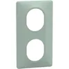 Image de Schneider Plaque de finition 2 postes Schneider Electric Ovalis S320724A coloris sauge l.87 x P.10 x H.158 mm