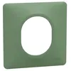 Image de Plaque de finition 1 poste Schneider Electric Ovalis S320702B coloris vert forÃªt l.87 x P.10 x H.87 mm