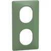 Image de Schneider Plaque de finition 2 postes Schneider Electric Ovalis S320724B coloris vert forêt l.87 x P.10 x H.158 mm
