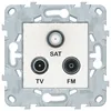 Image de Schneider Prise TV/SAT/FM 1 entrée bornes à vis blanc Unica