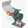 Image de Coffret cadeau 3 pièces : doudou lange personnalisable + hochet + livre imagier forêt enchantée TU