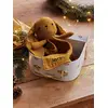 Image de Doudou en gaze de coton personnalisable et sa valisette ocre TU