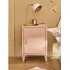 Image de Table de chevet 1 porte en métal rose TU
