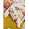 Image de Doudou lapin bi-matière personnalisable blanc TU