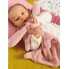Image de Doudou lapin bi-matière personnalisable rose TU