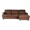 Image de PAUL CanapÃ© d'angle droit 4 places - Tissu Marron vintage - Contemporain - L 215 x p 140 cm