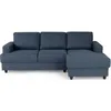 Image de CanapÃ© d'angle droit 4 places - Tissu bleu - Contemporain - L 215 x P 140 H 86 cm - PAUL